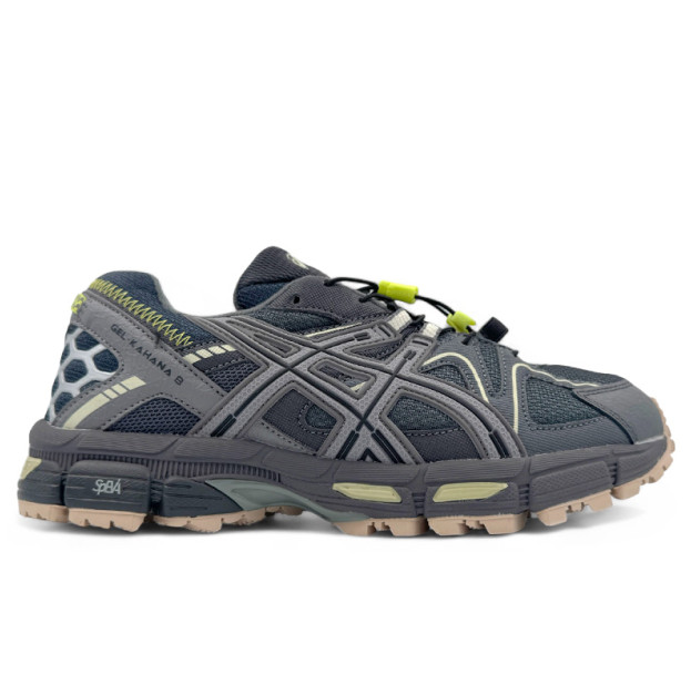Asics Gel Kahana 8 Black Gray Green With FUR