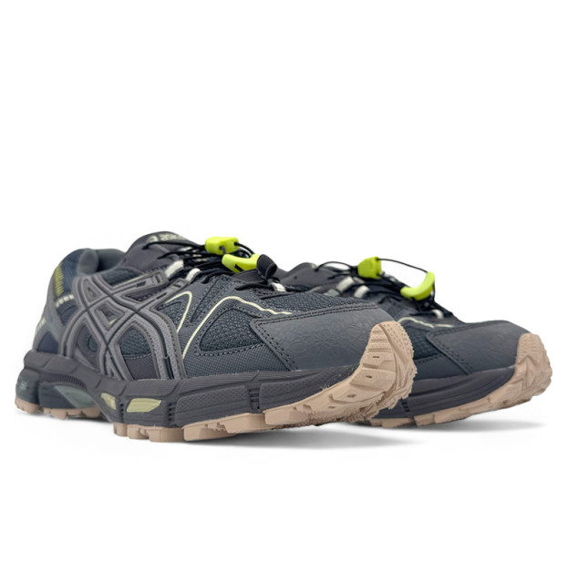 Asics Gel Kahana 8 Black Gray Green With FUR