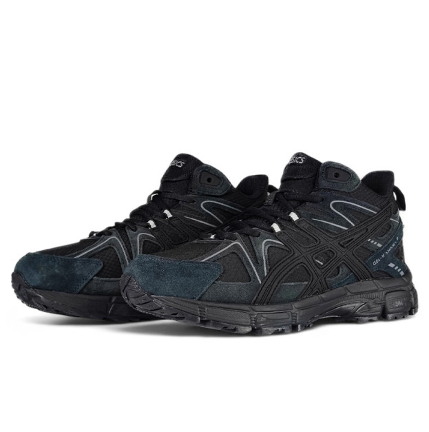 Asics Gel Kahana 8 High Black Grey Suede З ХУТРОМ