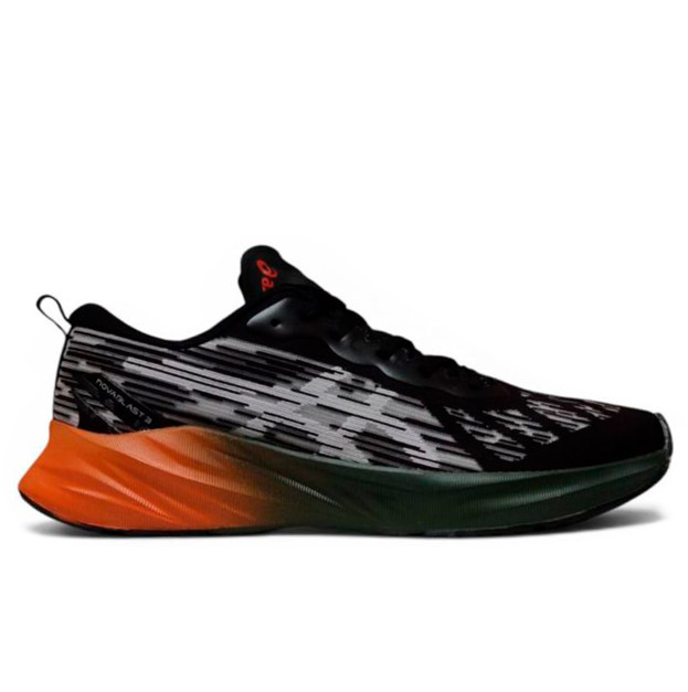 Asics Novablast 3 Black Dark Green Orange