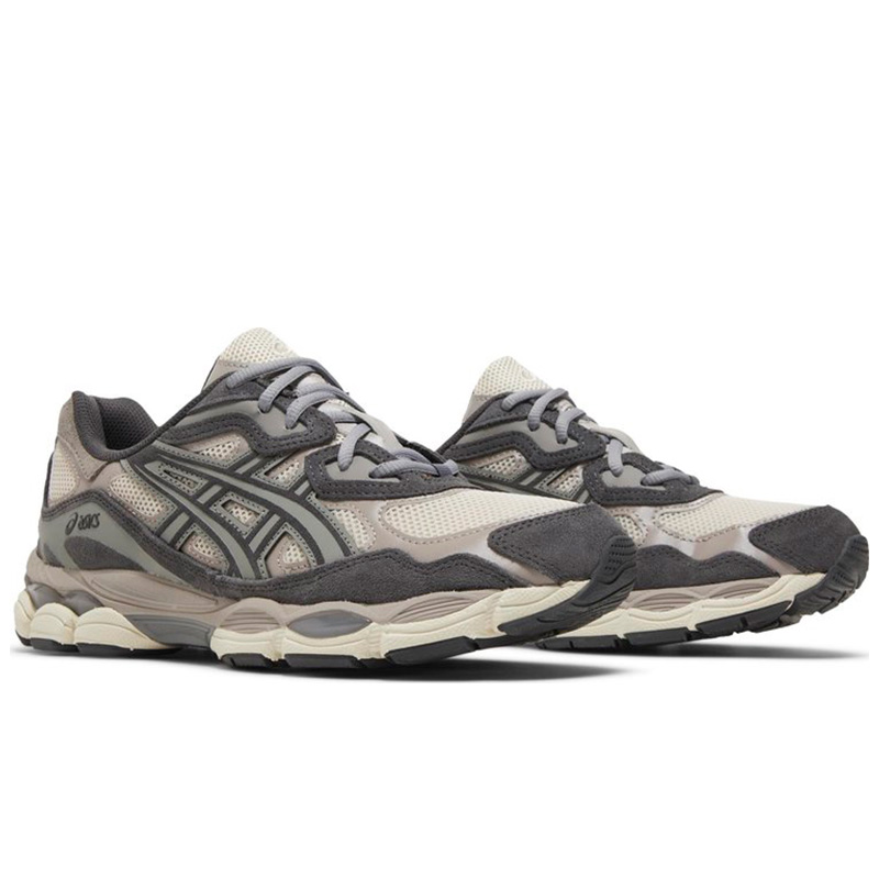 靴 asics gel-nyc oatmeal/obsidian grey ASICS Gel-NYC Oatmeal Obsidian Grey Men's - 1201A789-250 - US